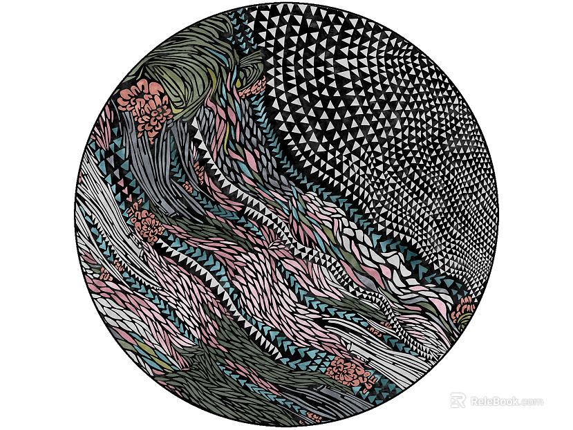 Round carpet texture