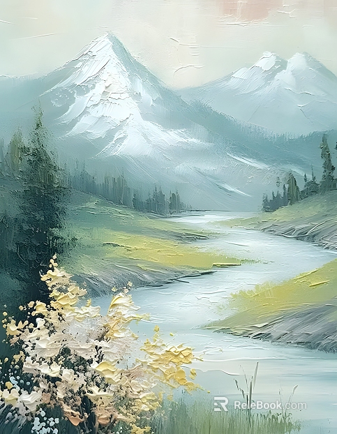 landscape painting texture