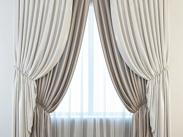 Light gray champagne silk curtains bedroom texture (ID:ffaeh168466)