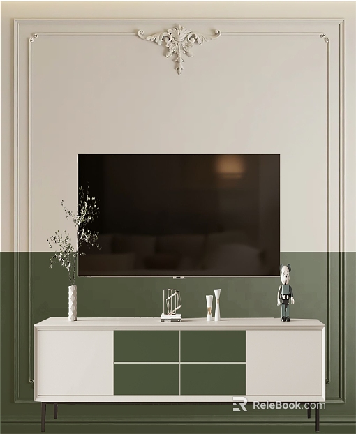 French two-color latex paint TV background wall texture