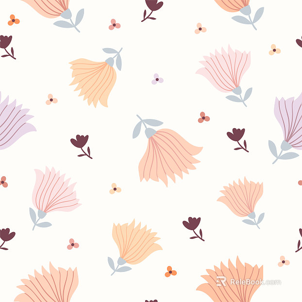 Modern plant print wallpaper texture