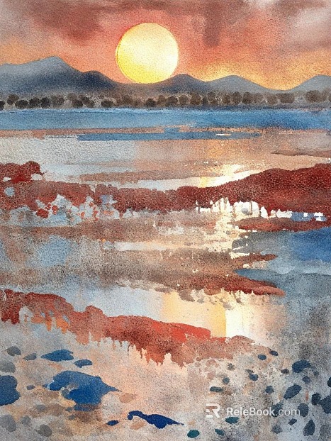 landscape painting texture