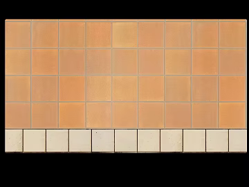 Orange White Color Block Square Tile Kitchen and Bathroom Wall texture (ID:ffaeh627961)