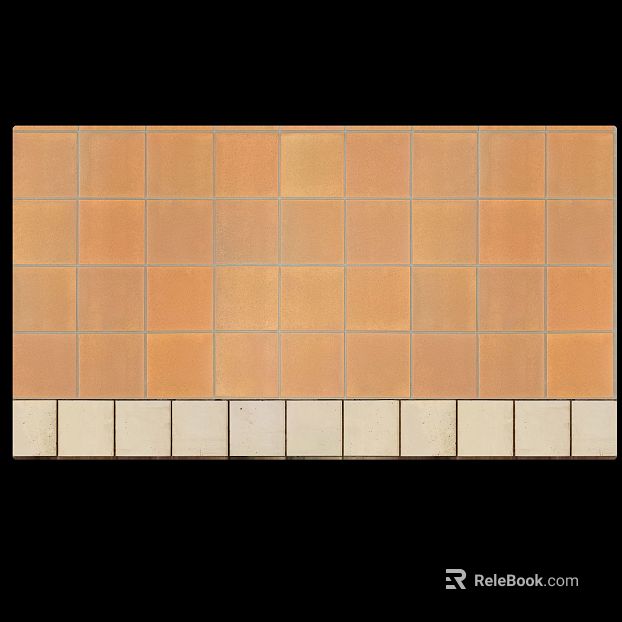 Orange White Color Block Square Tile Kitchen and Bathroom Wall texture