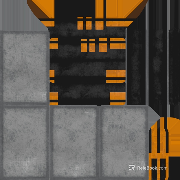 Industrial wind gray orange cement indoor wall texture