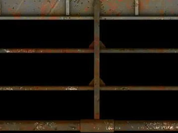 Industrial wind rust color metal pipe guardrail 3d model