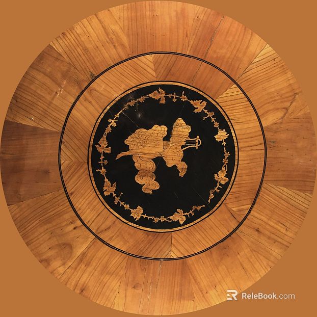 European-style Solid Wood Intarsia Desktop Decoration texture