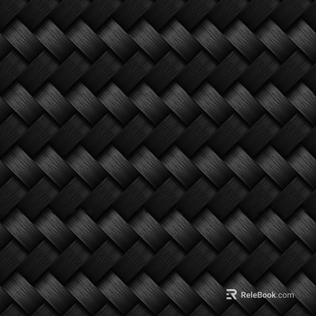 Black woven carbon fiber decorative panel texture