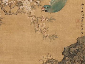 flower-and-bird painting 3d model