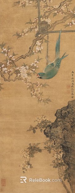 flower-and-bird painting texture