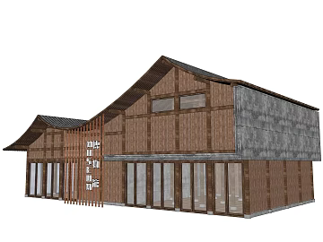 New Chinese Style Original Wood Color Homestay Building texture (ID:ffaeh243034)