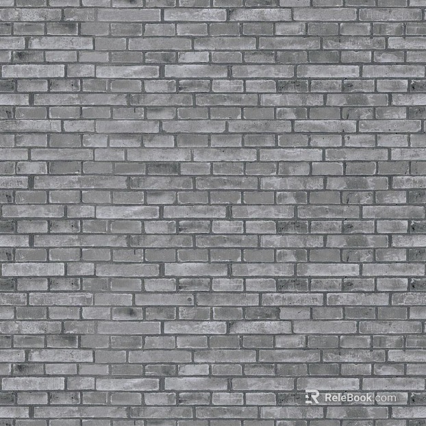 Brick wall exterior wall gray polished brick seamless texture