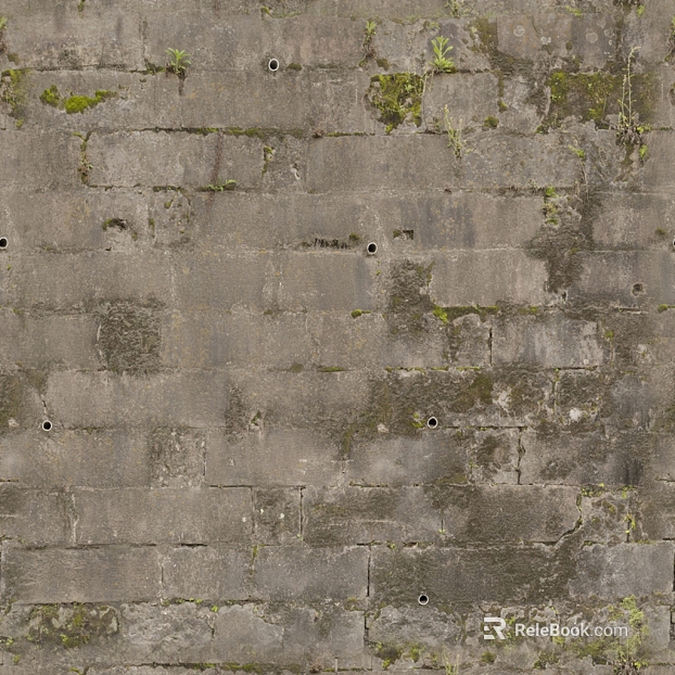 Green gray stone brick wall outdoor wall texture