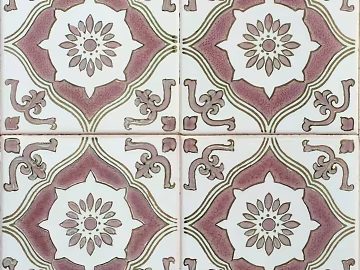 Floor Tile Small Tile Tile Kitchen Bathroom Mosaic Block Small Tile Port Style Floral Floral Pattern Tile texture (ID:ffach402940)