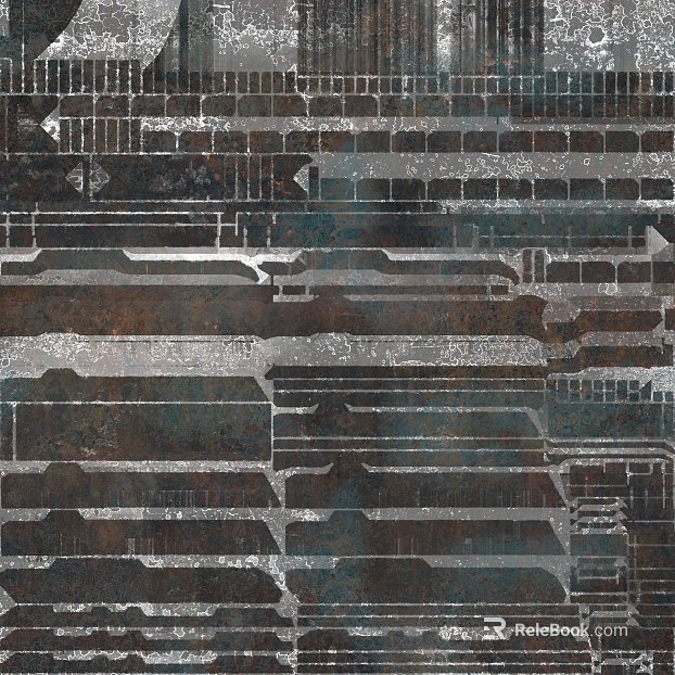 Industrial wind rust color old metal plate texture
