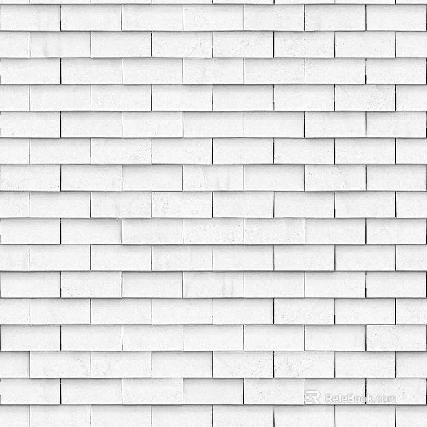 White culture stone exterior wall brick texture