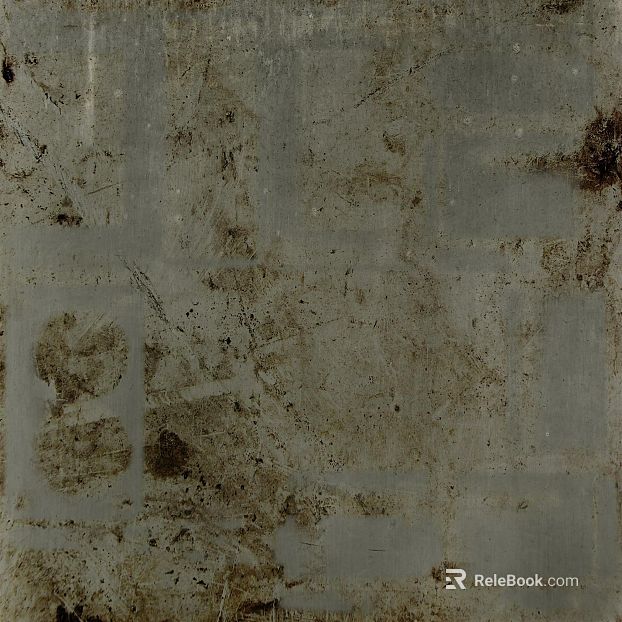 Gray-brown distressed metal panel, industrial-style wall texture