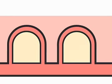 Light powder arched building facade decoration texture (ID:ffaeh738916)