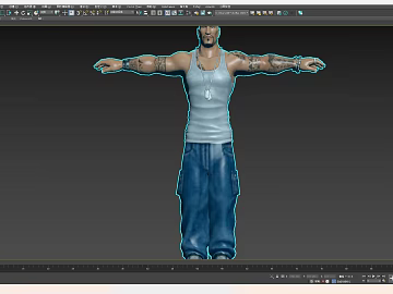 Male character skin game character map 3d model