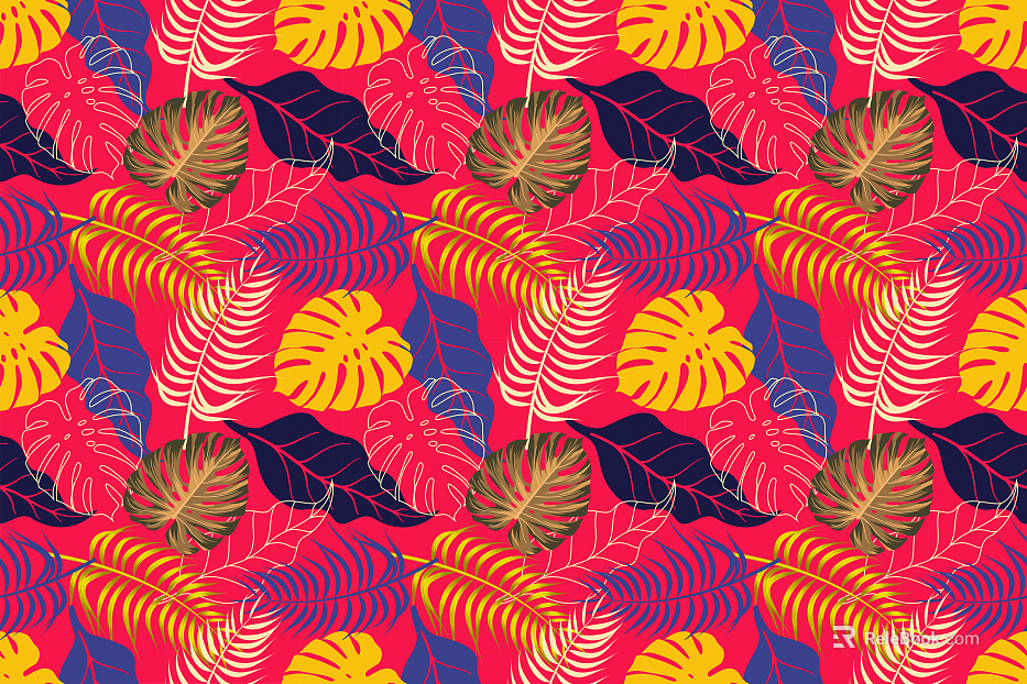 Even grain European palm plantain plant branches and leaves background texture