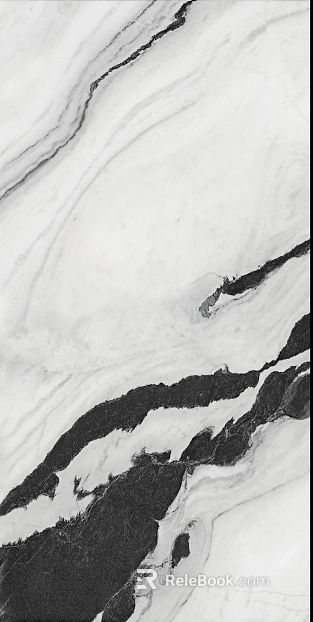 Running water pattern marble stone black and white texture