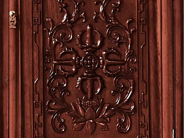 Wood Carved Hedgehog Purple texture (ID:ffaeg99038)