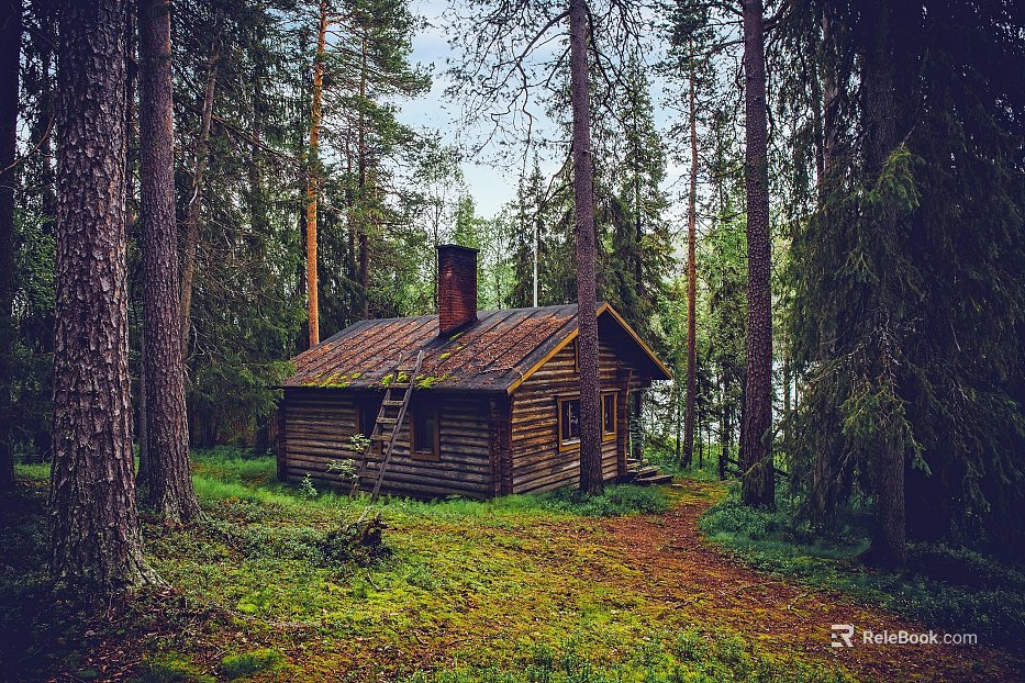 Nature Forest Wooden House texture