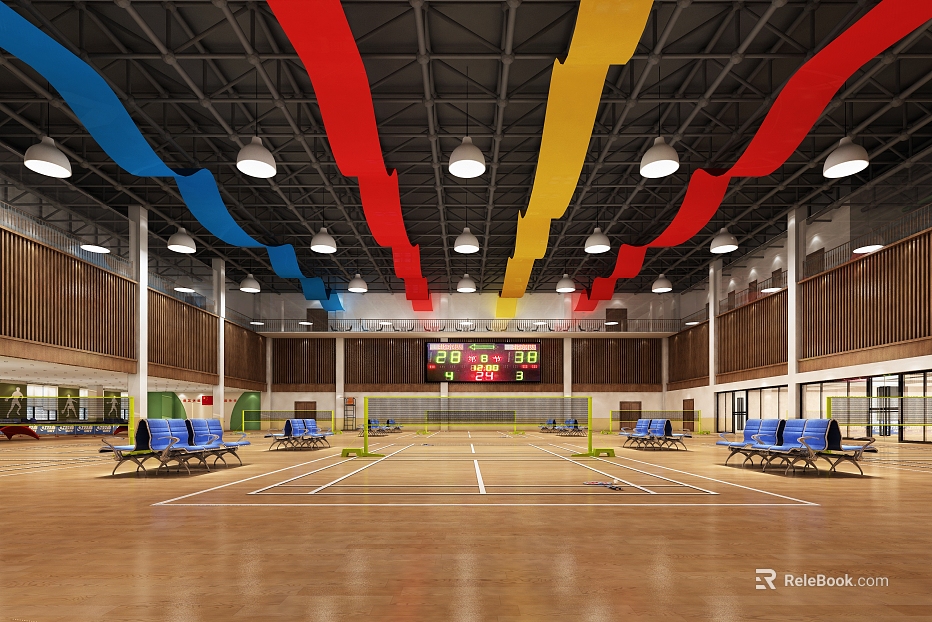 Log color wooden floor badminton hall texture