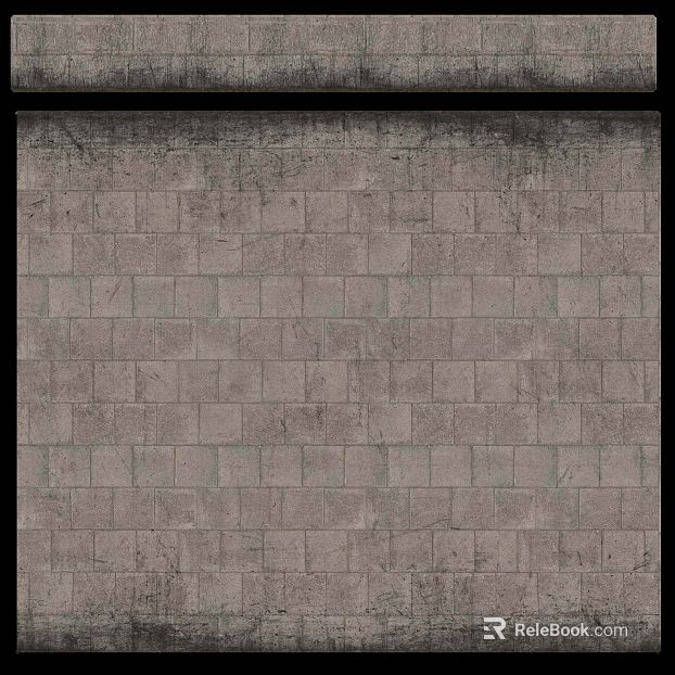 Grey-brown cement brick wall building materials texture