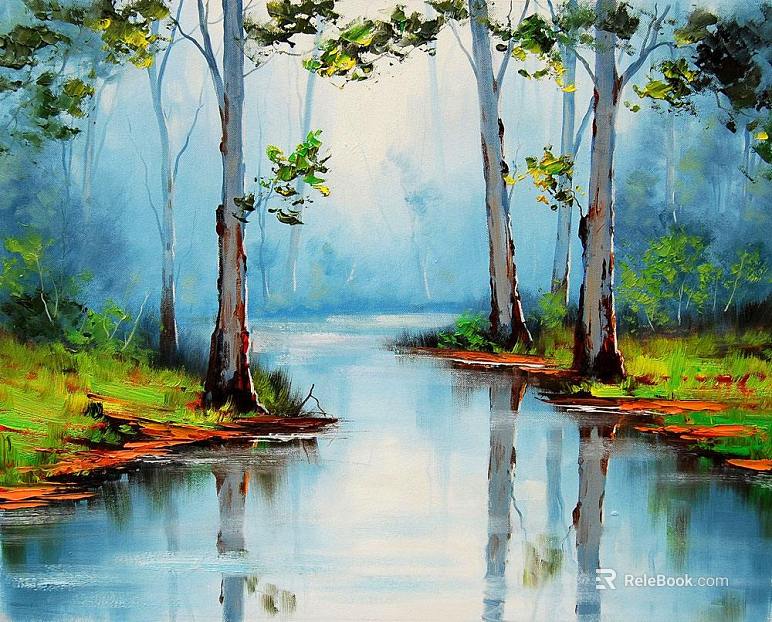 landscape painting texture