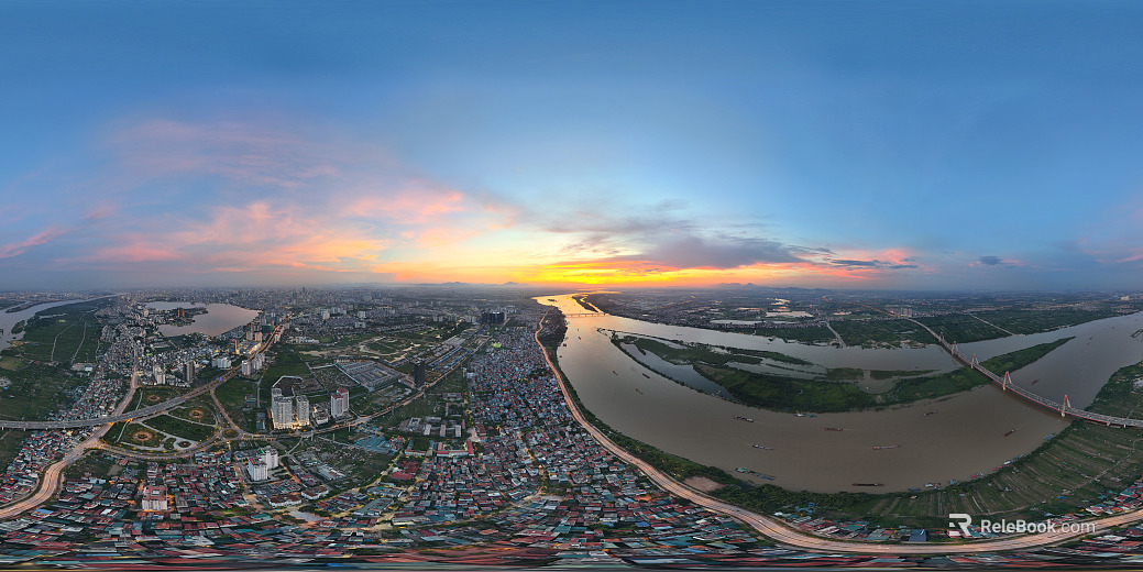 Urban bird's eye view HDR texture
