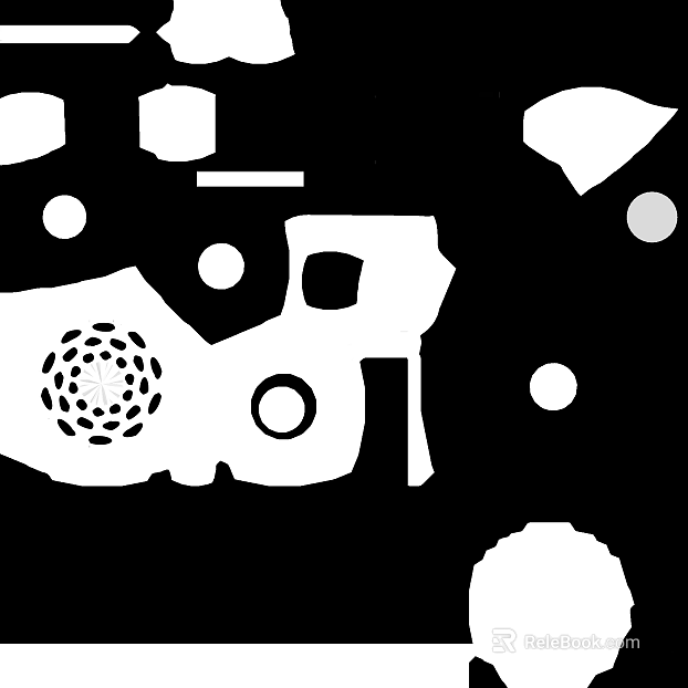 Black and White Abstract Geometric Bump Map texture