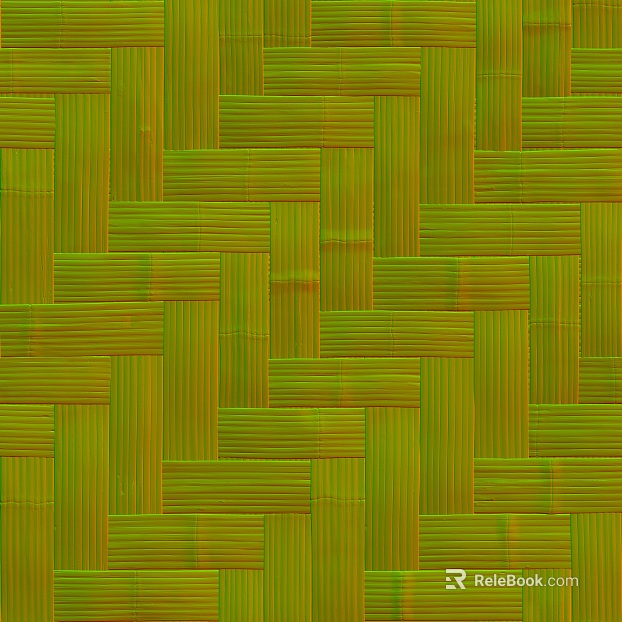 Yellow-green bamboo woven wall decoration texture