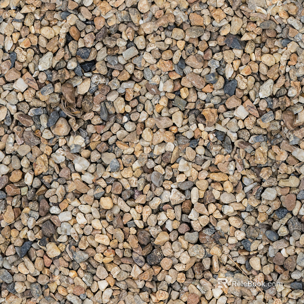 Mixed color gravel texture