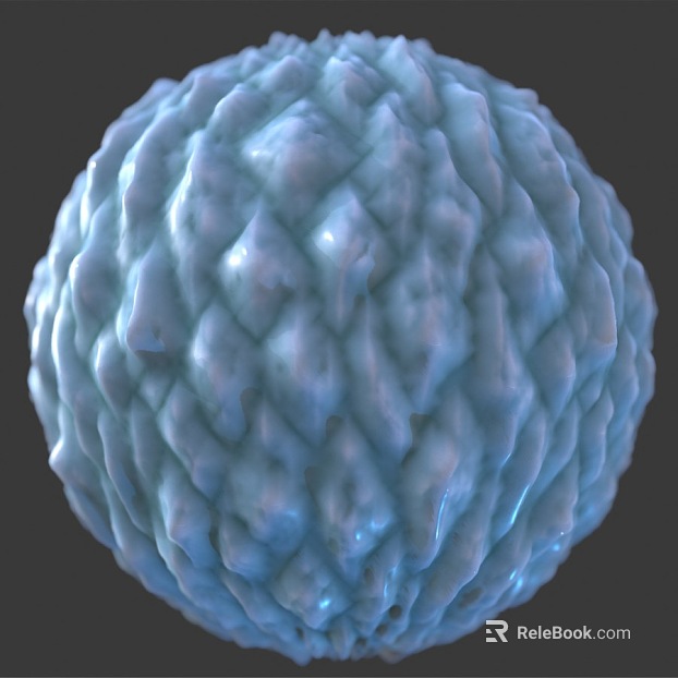 Cartoon Scene Ice Crystal PBR texture