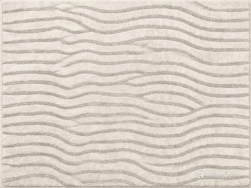Beige wavy-line carpet texture