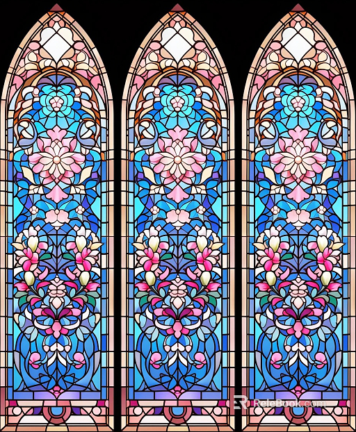 Colorful vintage stained glass texture