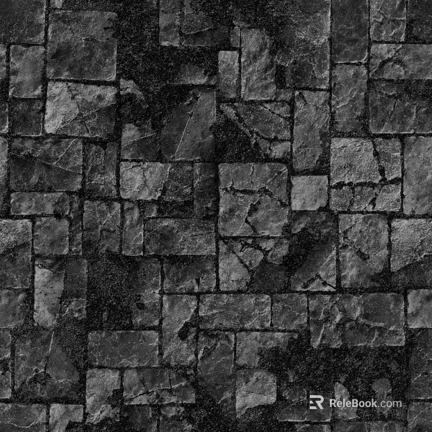 Deep Grey Stone Paving Courtyard Pavement texture