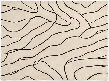 Beige wavy-line carpet texture (ID:ffaeh850974)