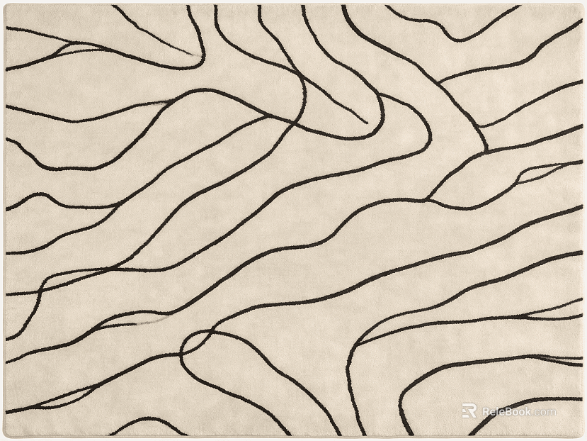 Beige wavy-line carpet texture