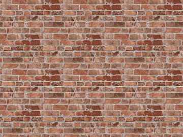 Red brick wall 3d model