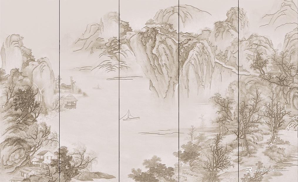 landscape painting texture
