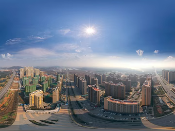 HDR Outdoor City Suburban Panorama texture (ID:ffach189503)