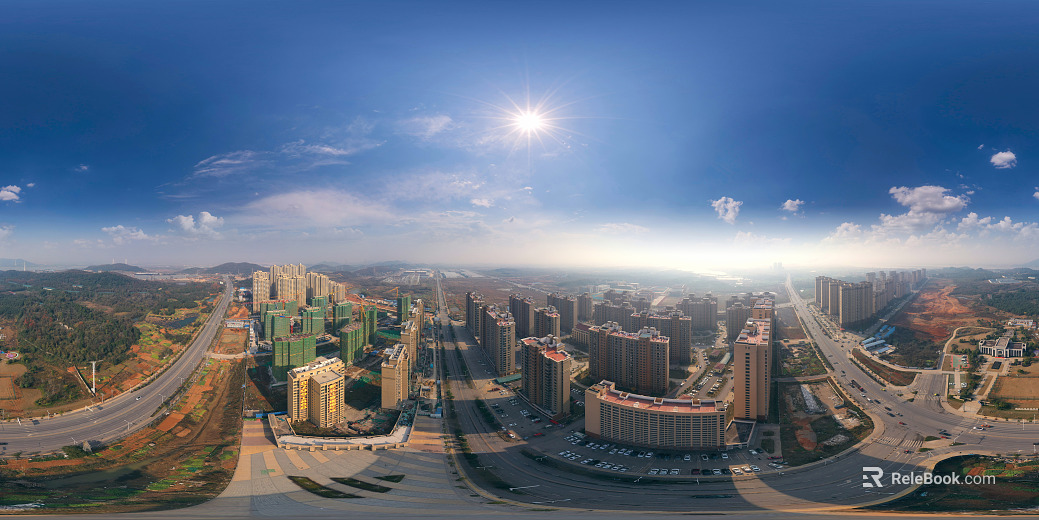 HDR Outdoor City Suburban Panorama texture