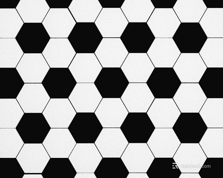 Hexagonal brick hexagonal attenuation black and white texture