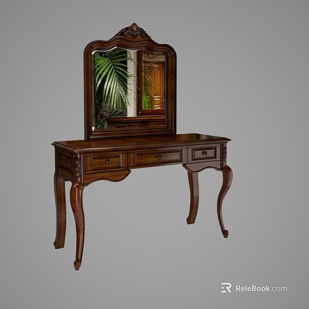 American Style Dark Brown Solid Wood Bedroom Dresser texture