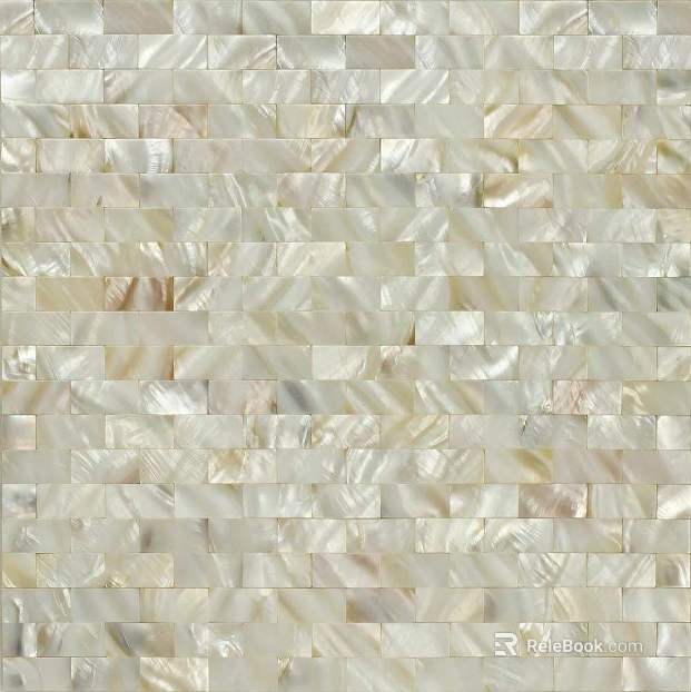 Brick wall super white shell mosaic texture