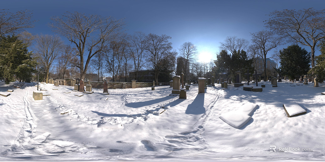 winter snow city sunny hdr texture