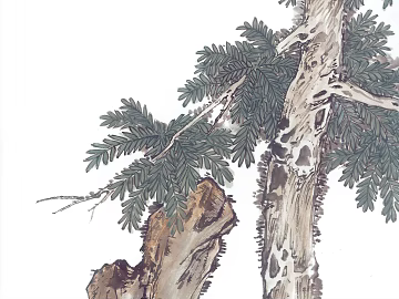 Ancient Tree Decorative Painting texture (ID:ffaaf2560)