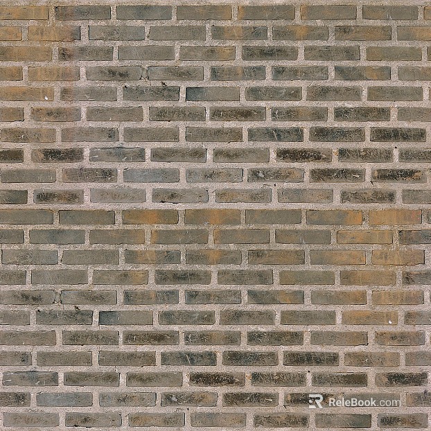 Green gray old brick wall building exterior wall texture